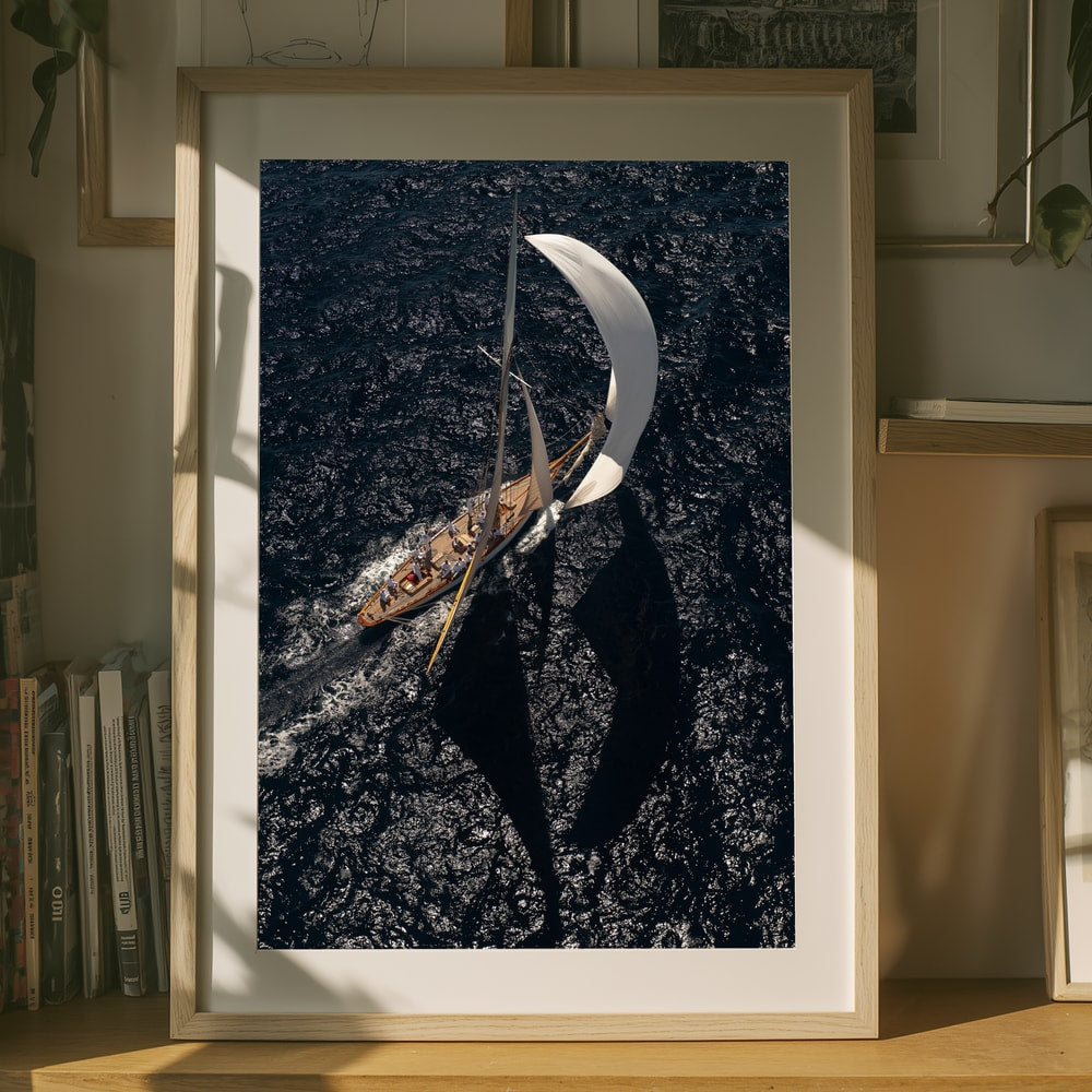 Sailing Ocean Shadows Poster