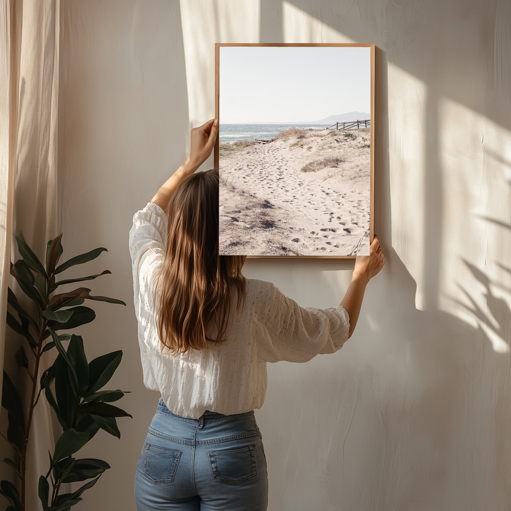 Serene Beach Path Poster