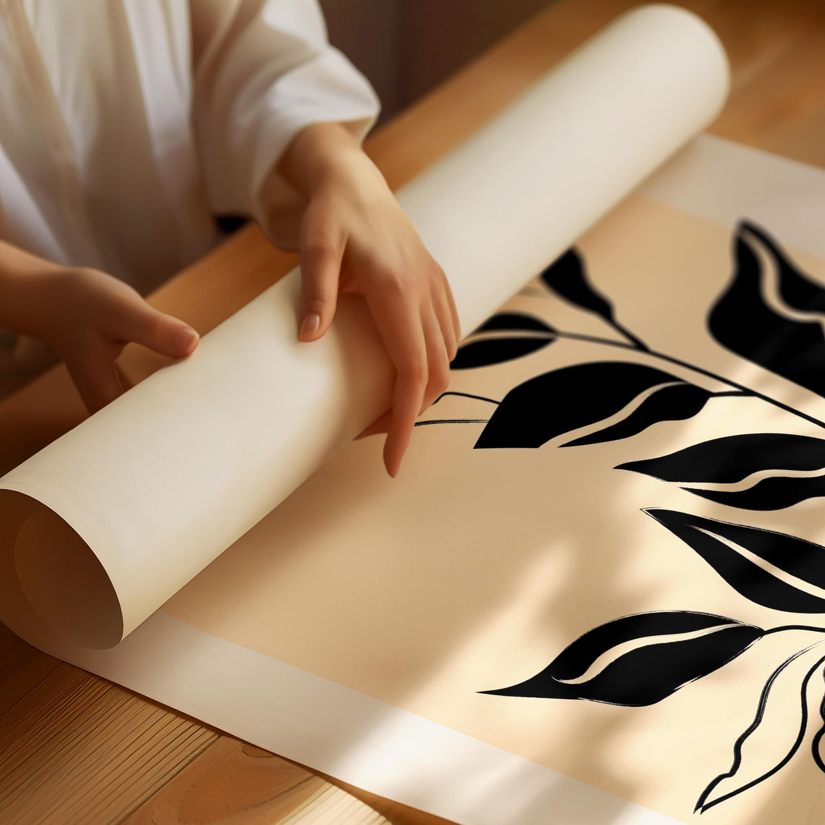 Boho le jardin leaf plakat