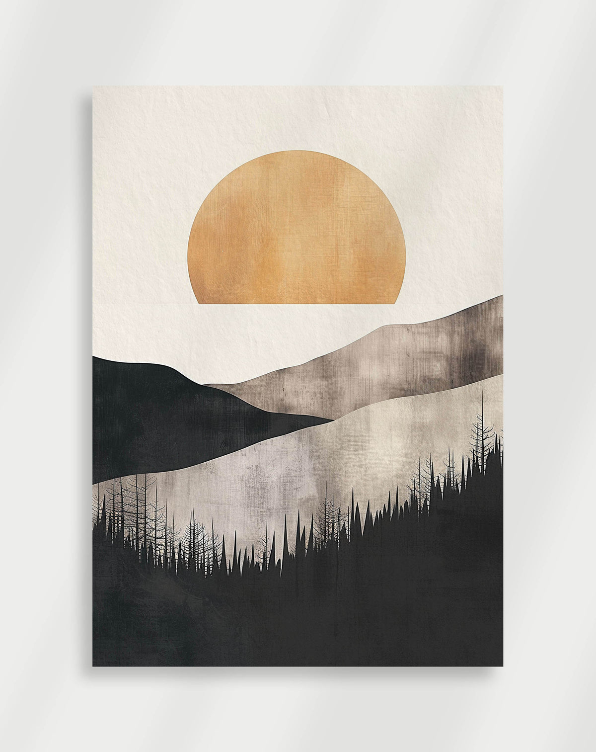 Boho solnedgangs-plakat