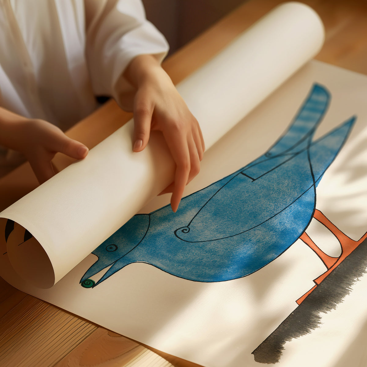 Les lalanne blue bird poster