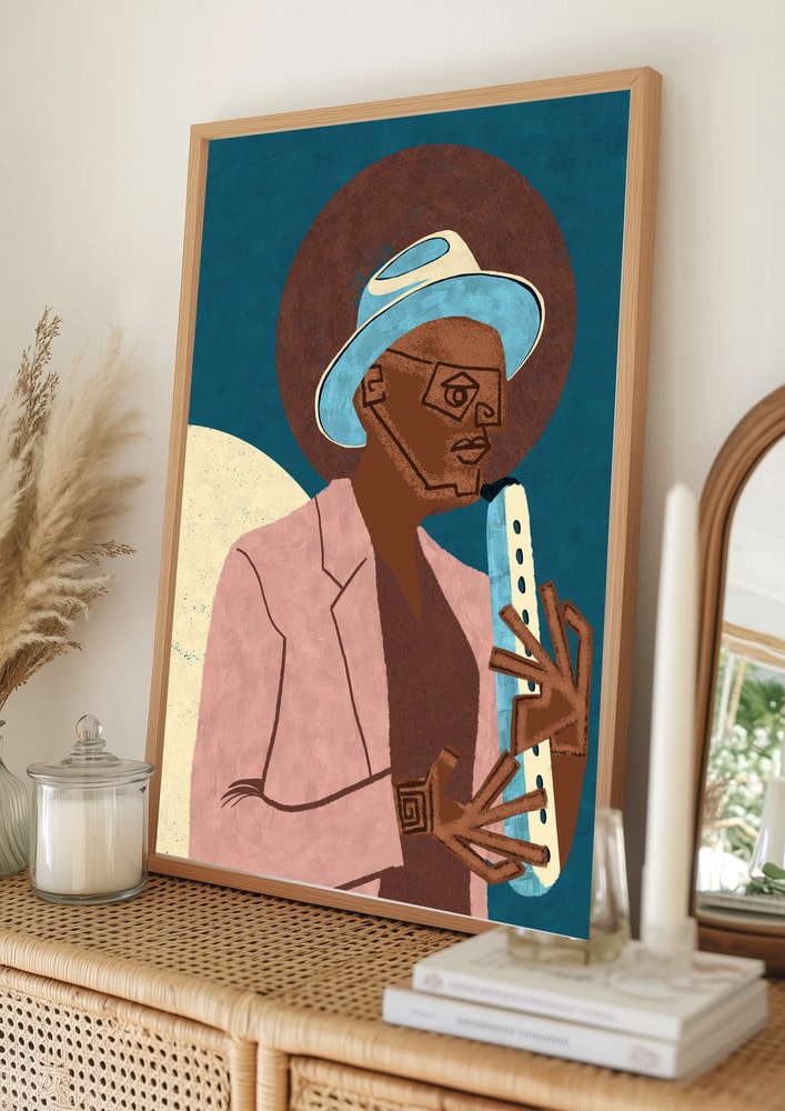 Stilfuld Jazzmusiker Plakat
