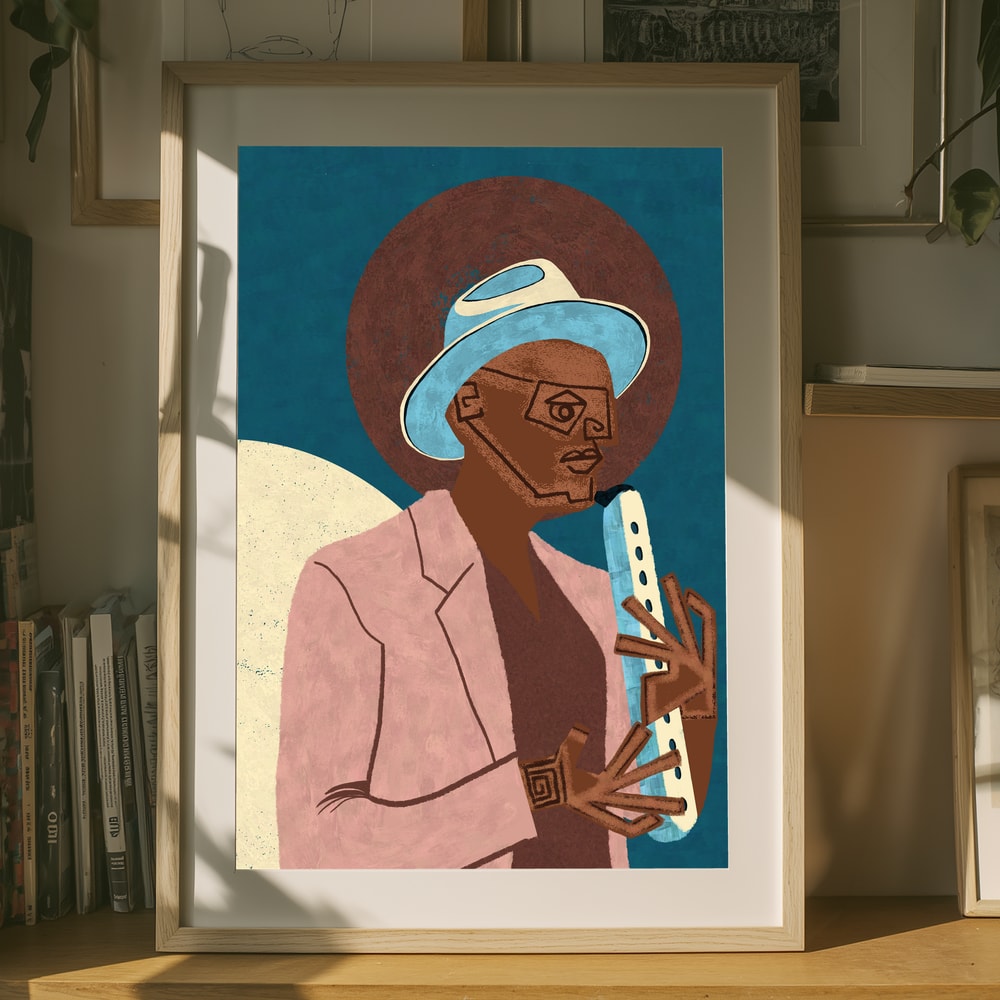 Stilfuld Jazzmusiker Plakat