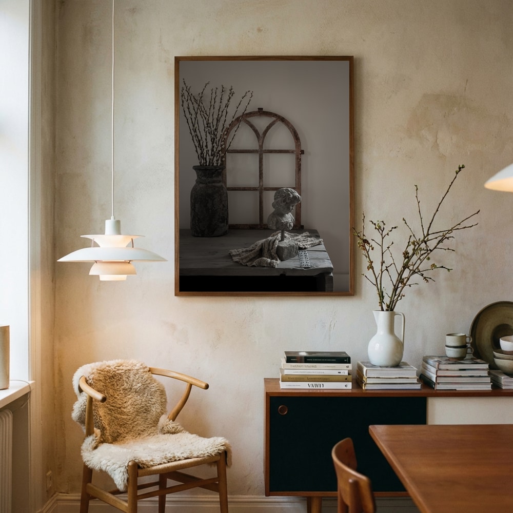 Muted Willow Still Life Poster