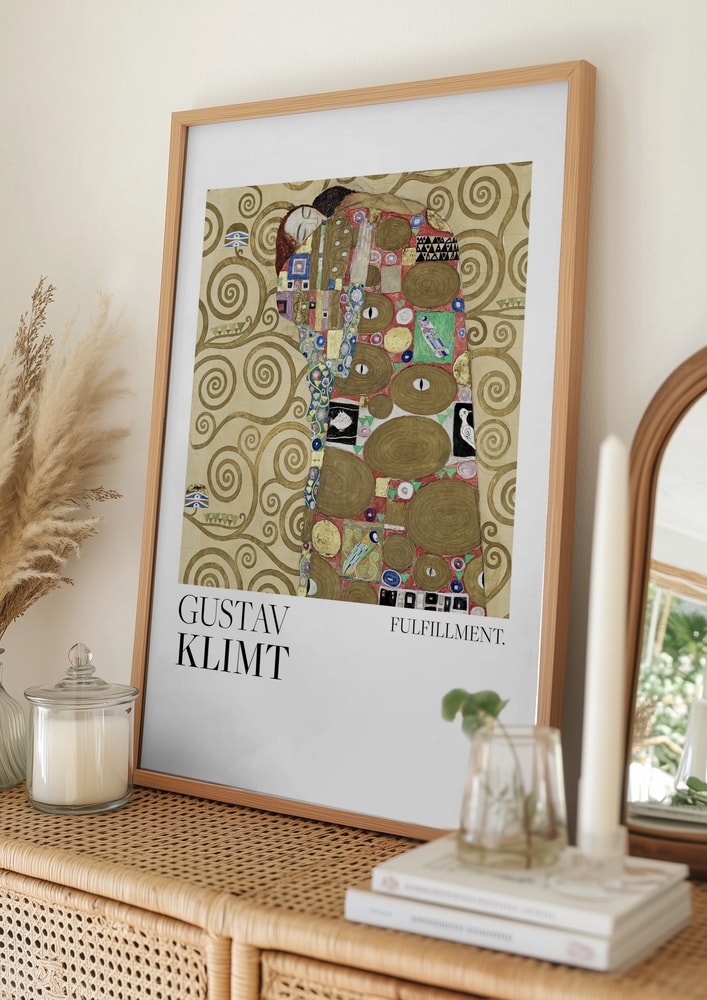 Gustav Klimt Fulfillment (1910–1911) Poster 2