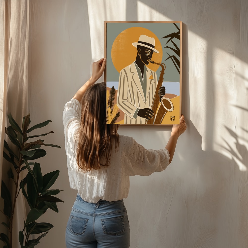 Cool Jazz Solnedgang Plakat