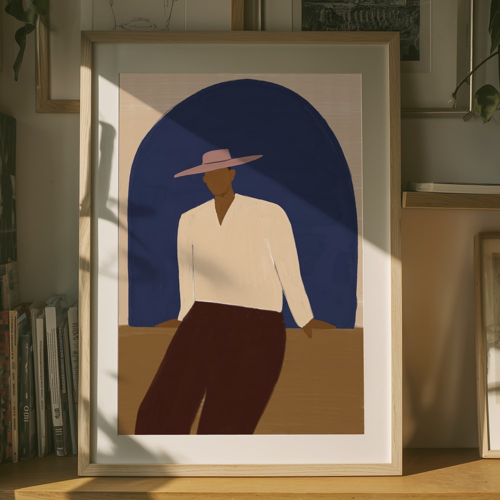 Man In Blue Arch Poster