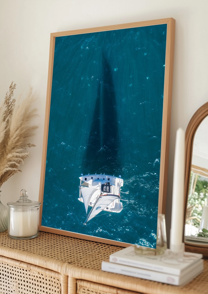 Catamaran Ocean Shadows Poster