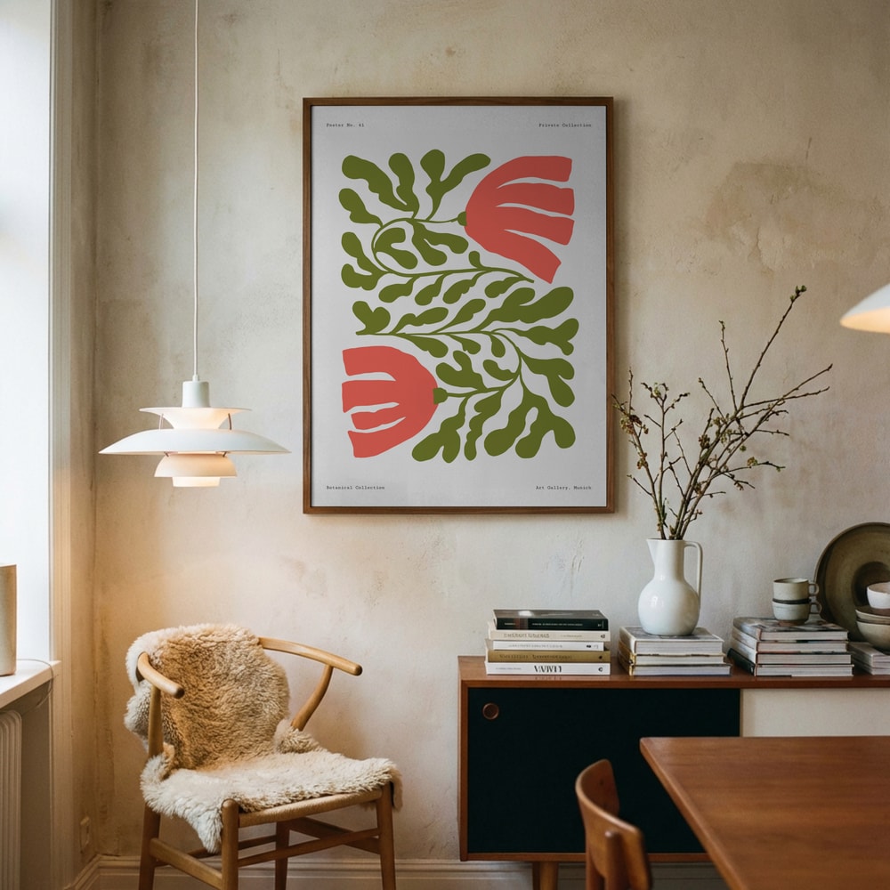 Plakat med blomsterharmoni