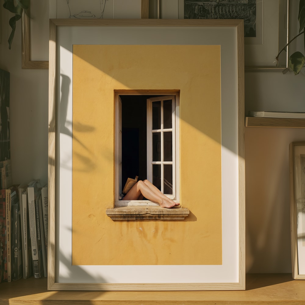 Relaxed Legs In Window Poster