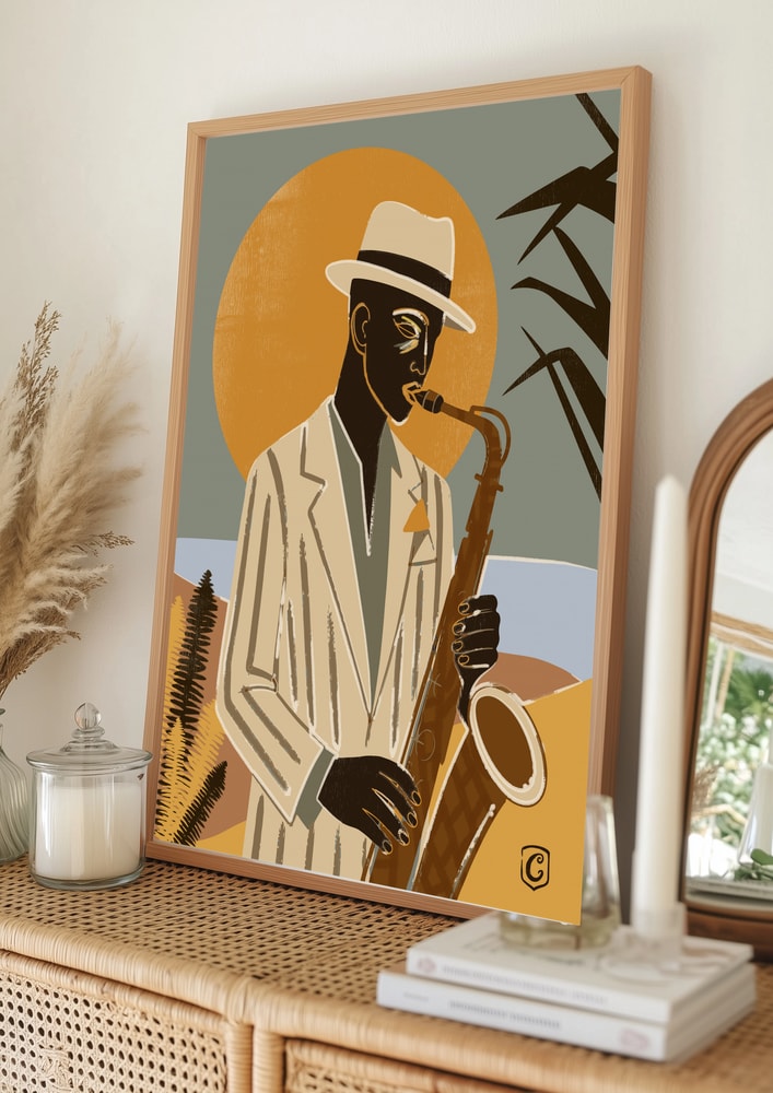 Cool Jazz Solnedgang Plakat