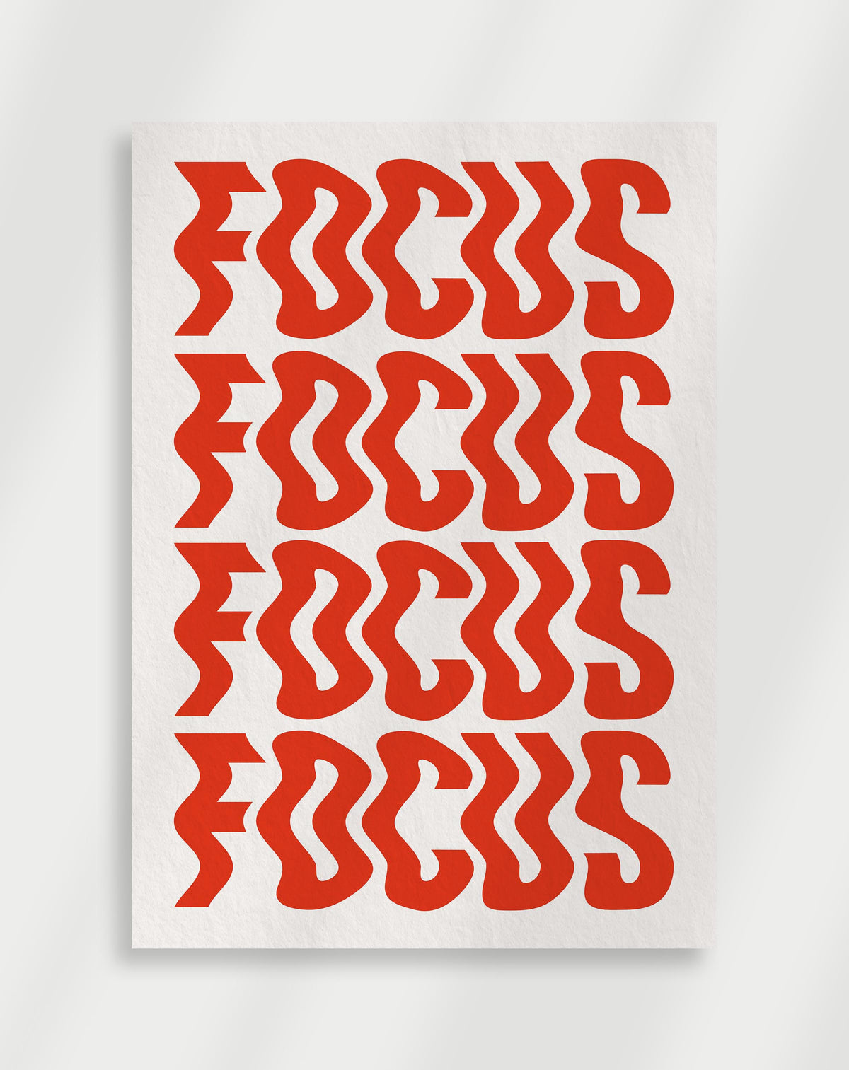Focus white and red text Poster