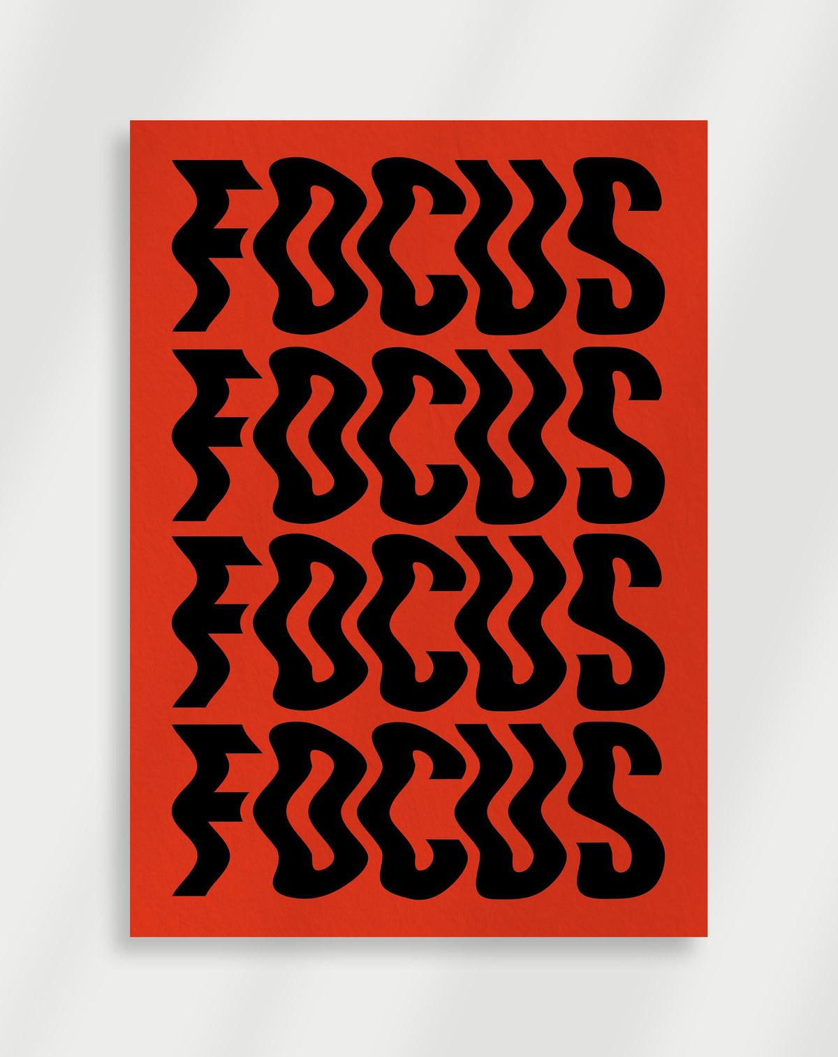 Focus red and black text Poster