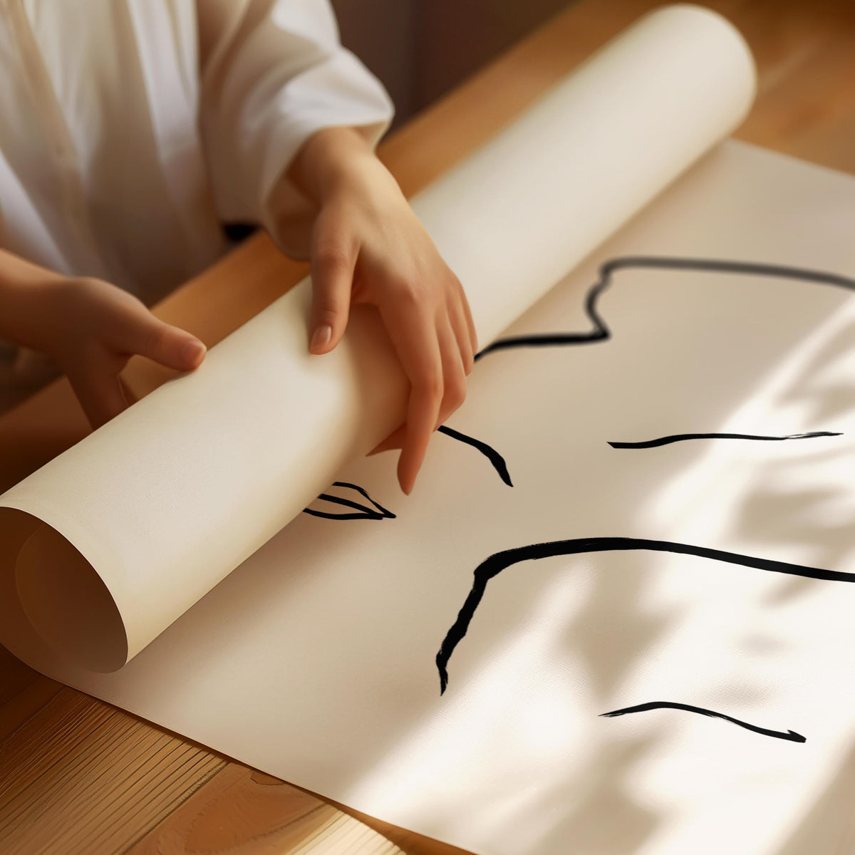 Minimalistisk stregtegning boho-plakat