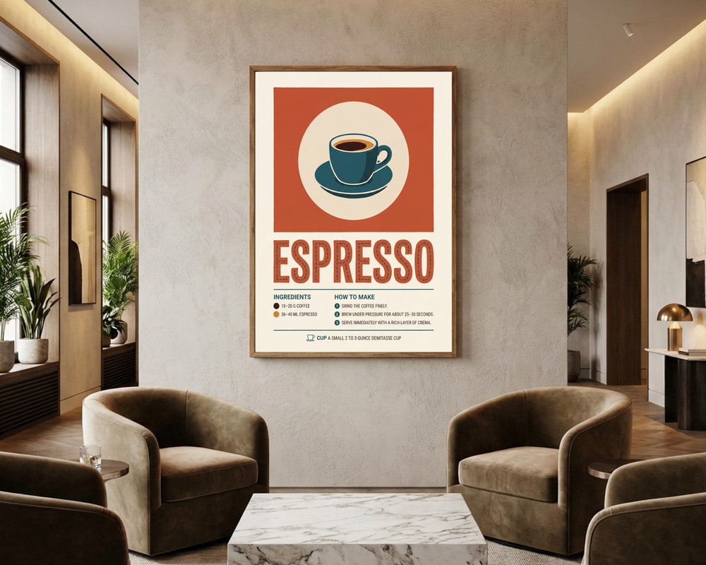 Espresso Recipe Guide Poster