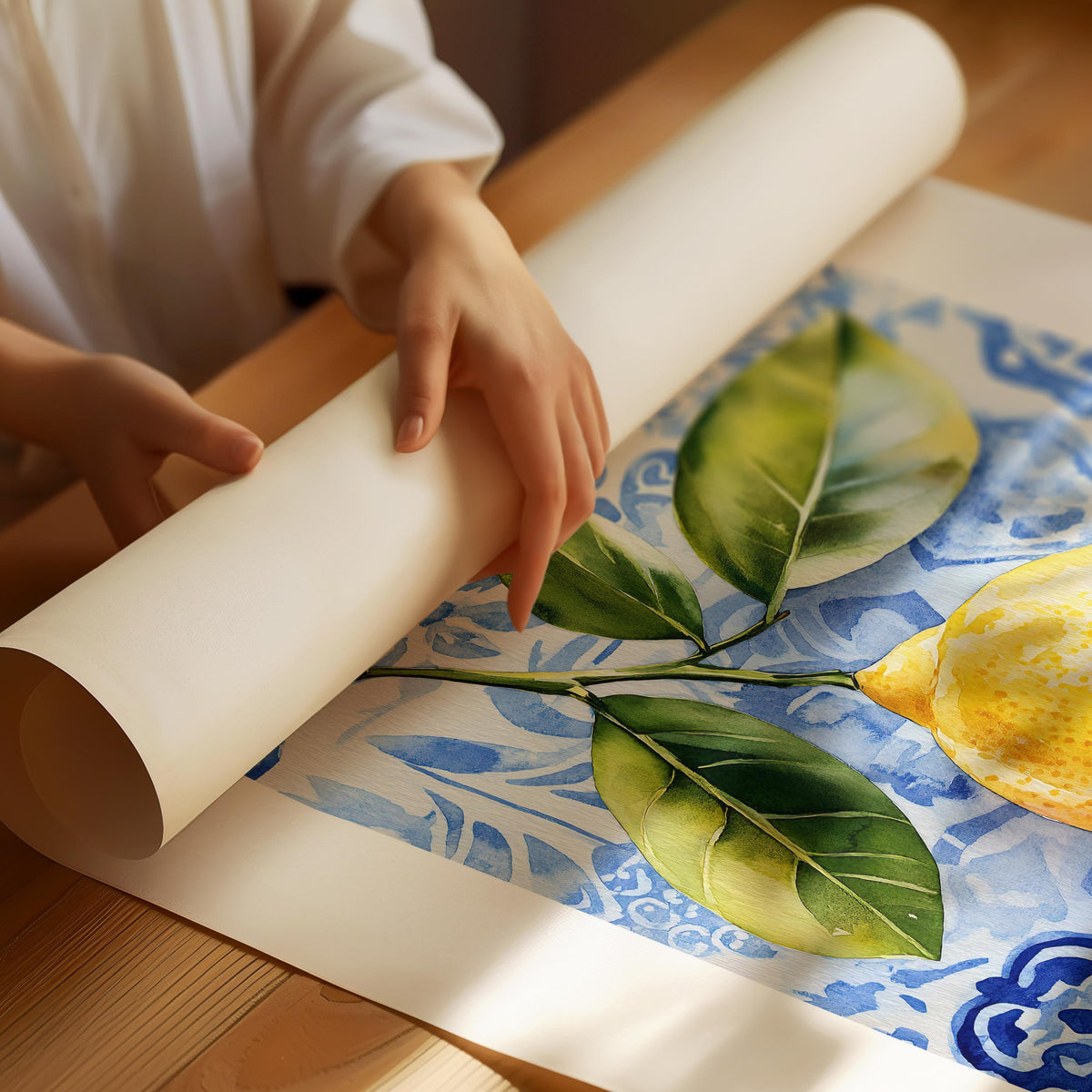 Plakat med citron "Stampe di agrumi"