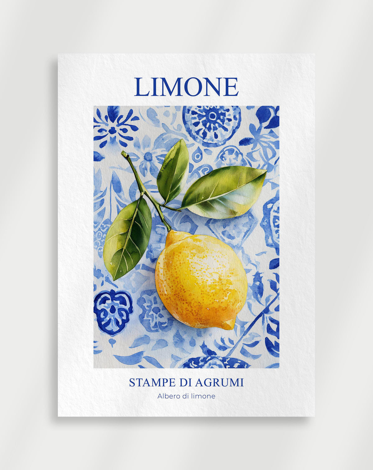 Plakat med citron "Stampe di agrumi"