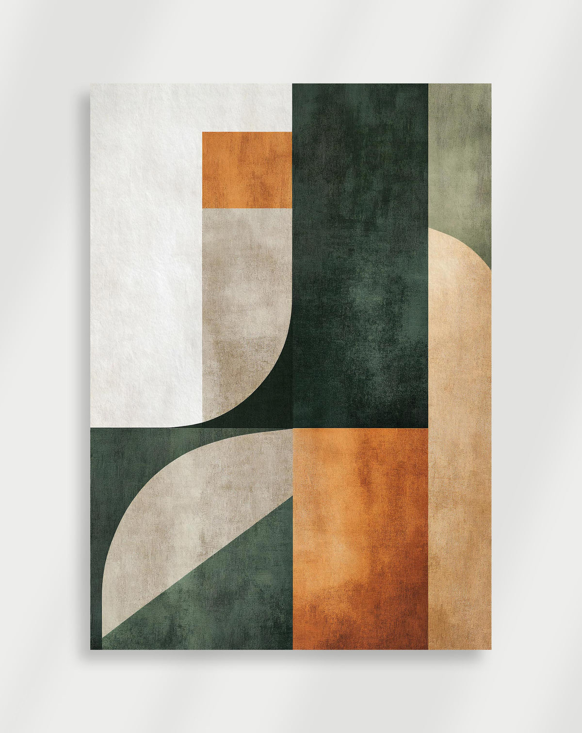 Abstract Orange and Green Poster