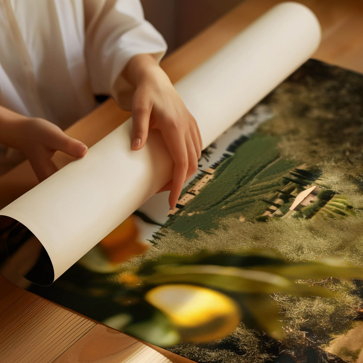 Lemon orchard olive Farm Poster