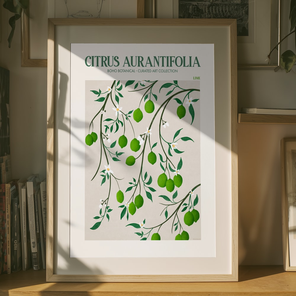 Botanical Lime Bliss Poster