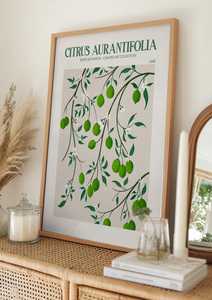 Botanical Lime Bliss Poster