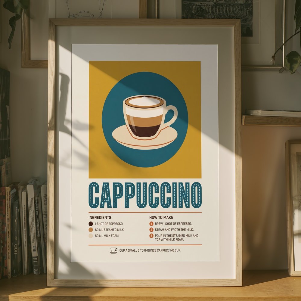 Layered Cappuccino Recipe Poster