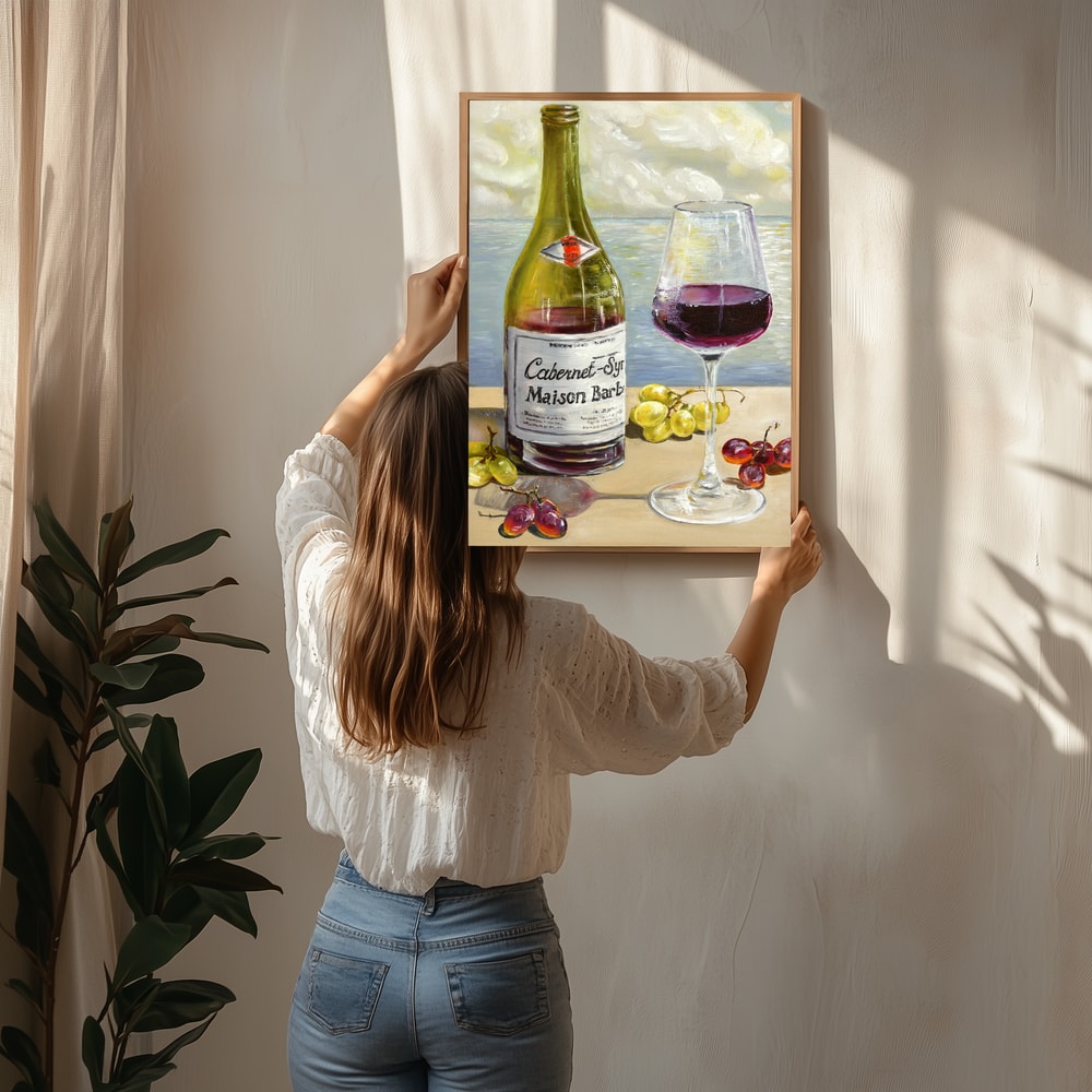 Rødvin Stilleben Plakat