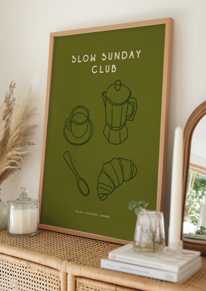 Plakat til en rolig morgenkaffe