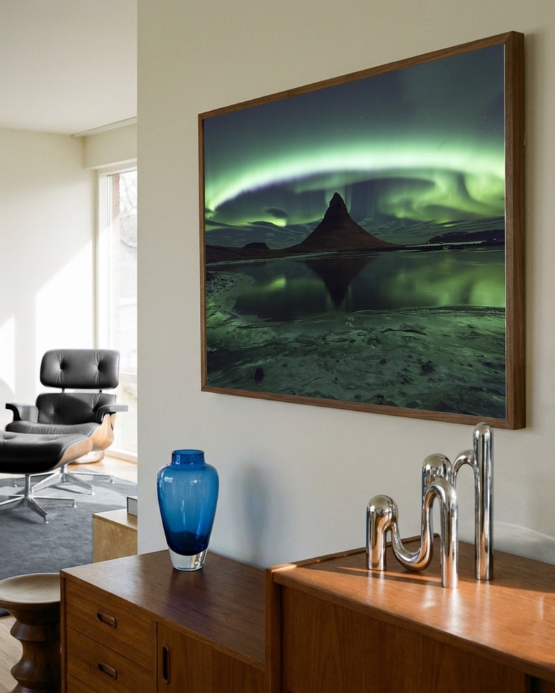Kirkjufell Aurora Reflektionsplakat