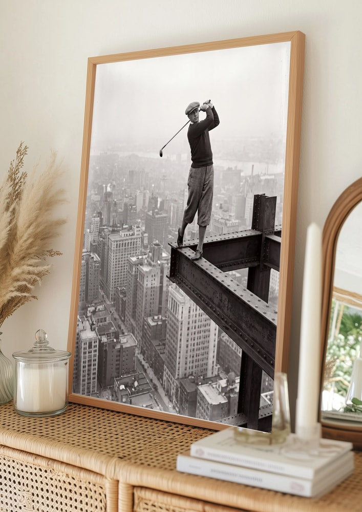Skyscraper Golf Swing Poster