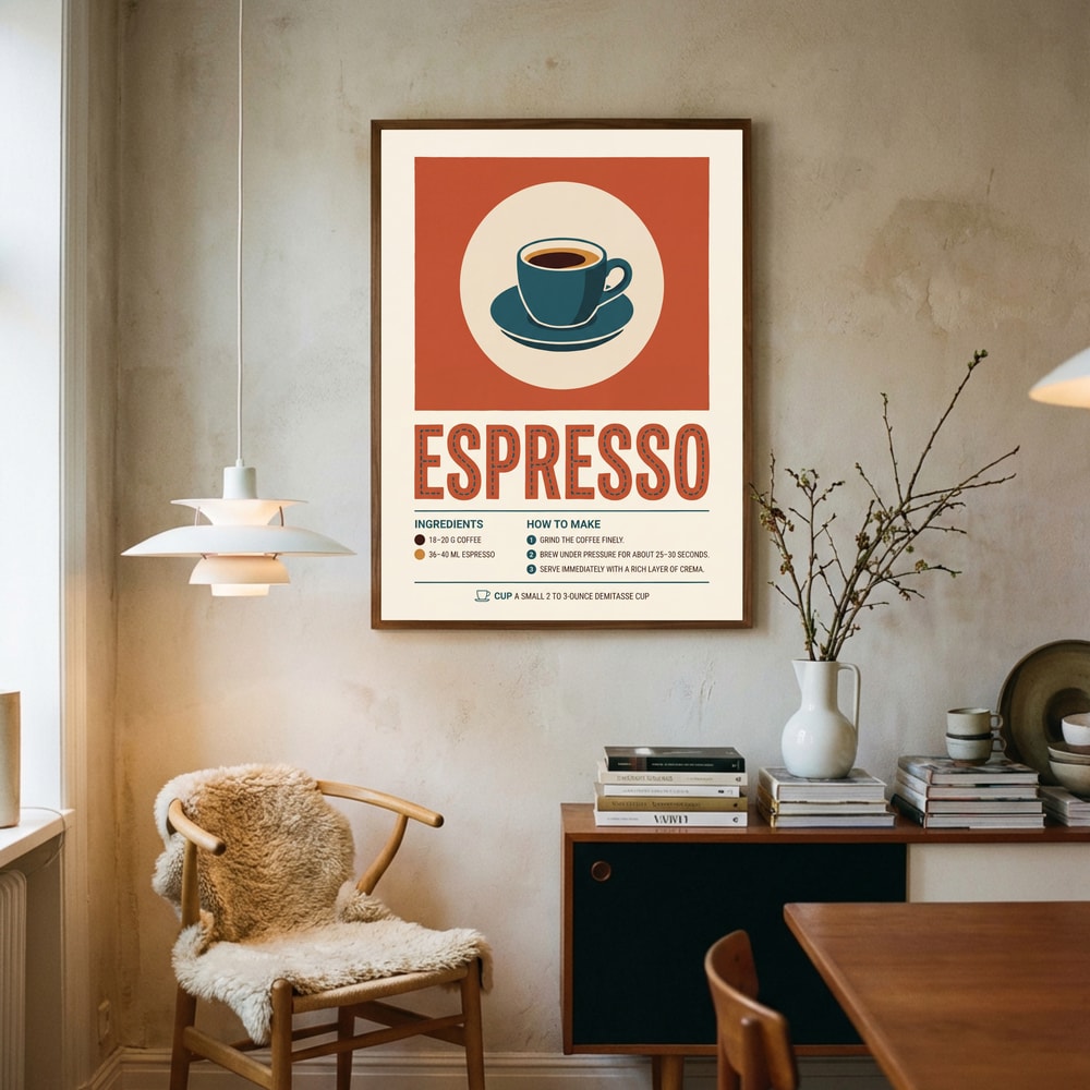 Espresso Recipe Guide Poster