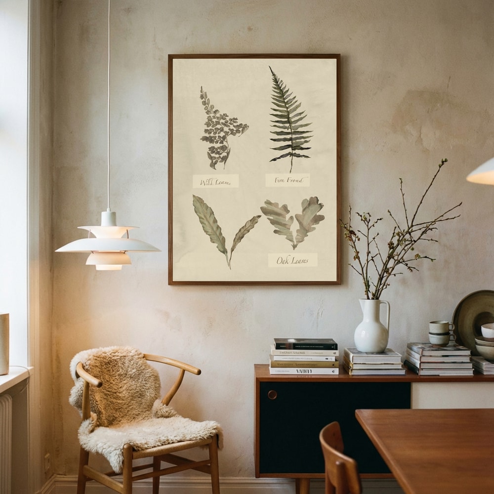 Botanical Leaf Study Poster