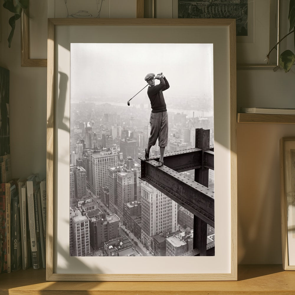 Skyscraper Golf Swing Poster