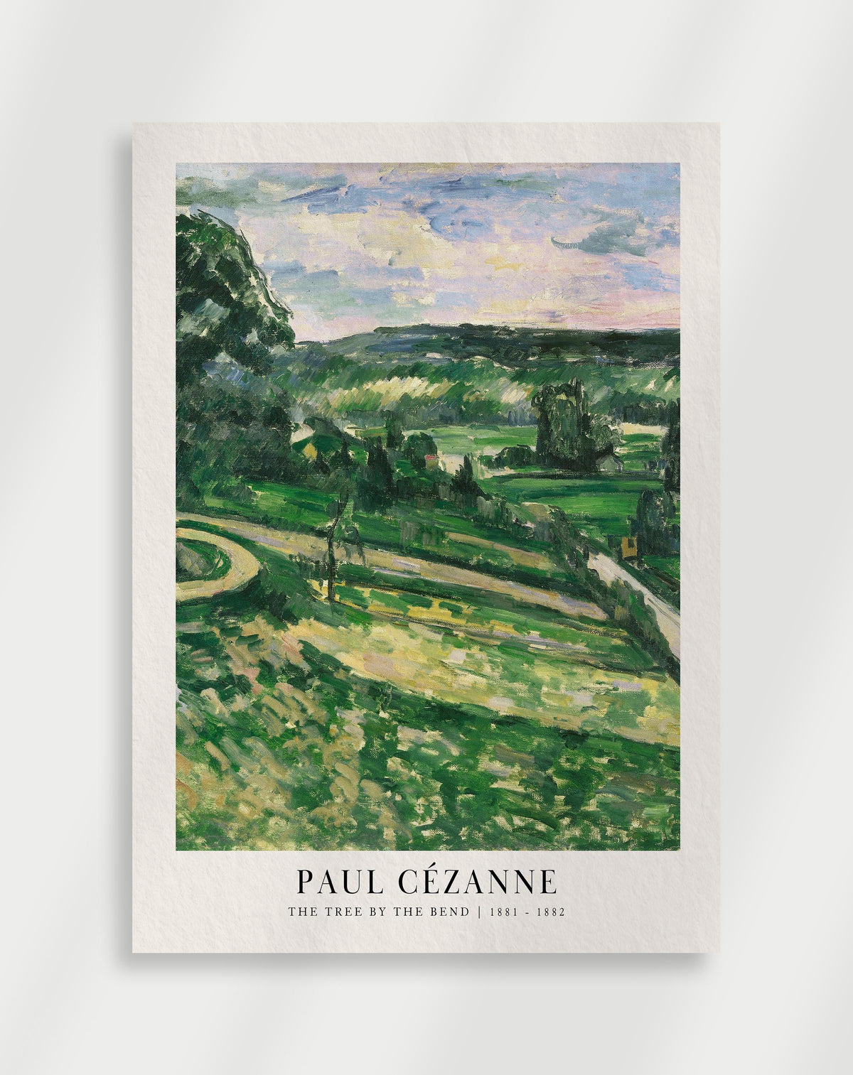 Paul Cézanne "Træet ved svinget" Plakat