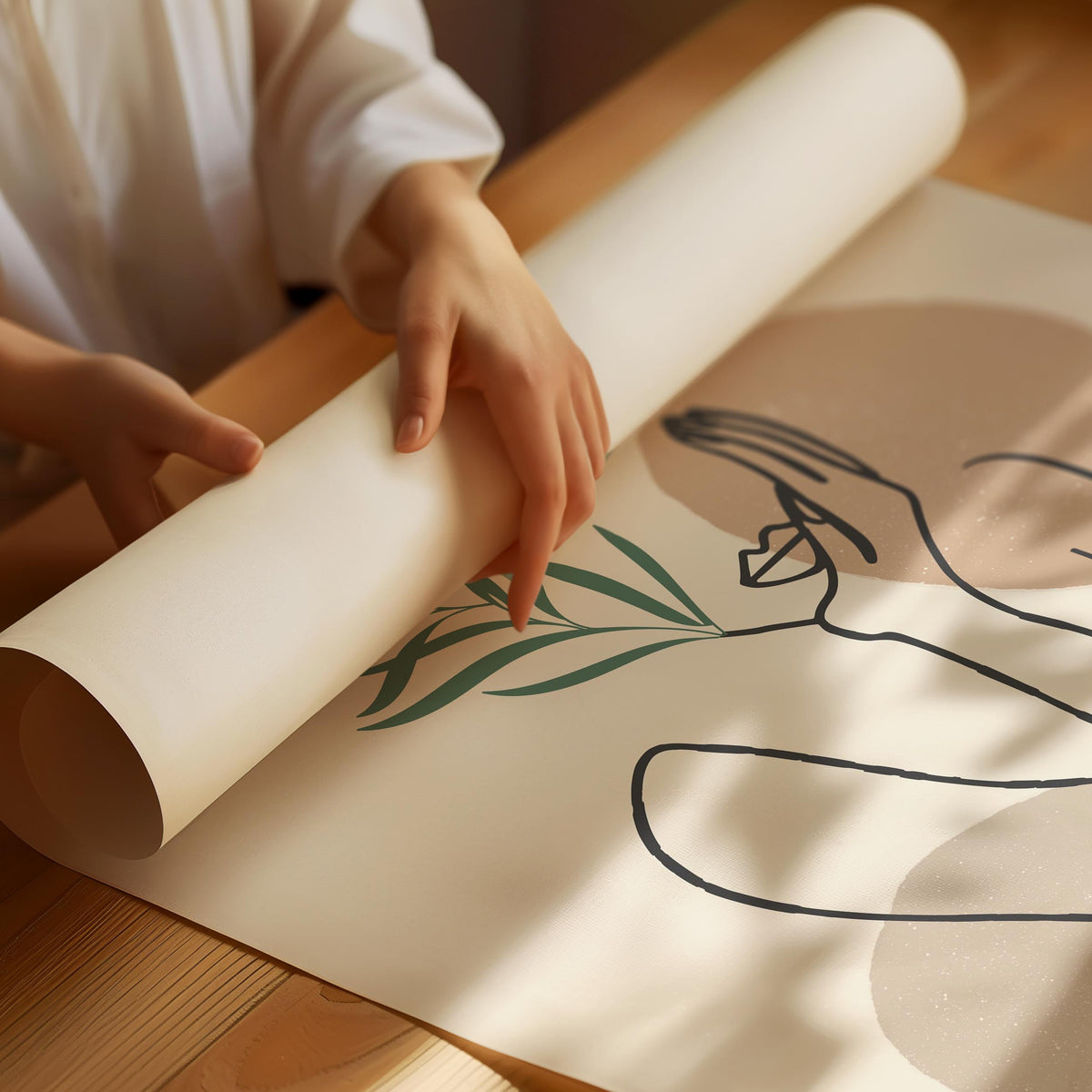 Boho minimalist figure Poster