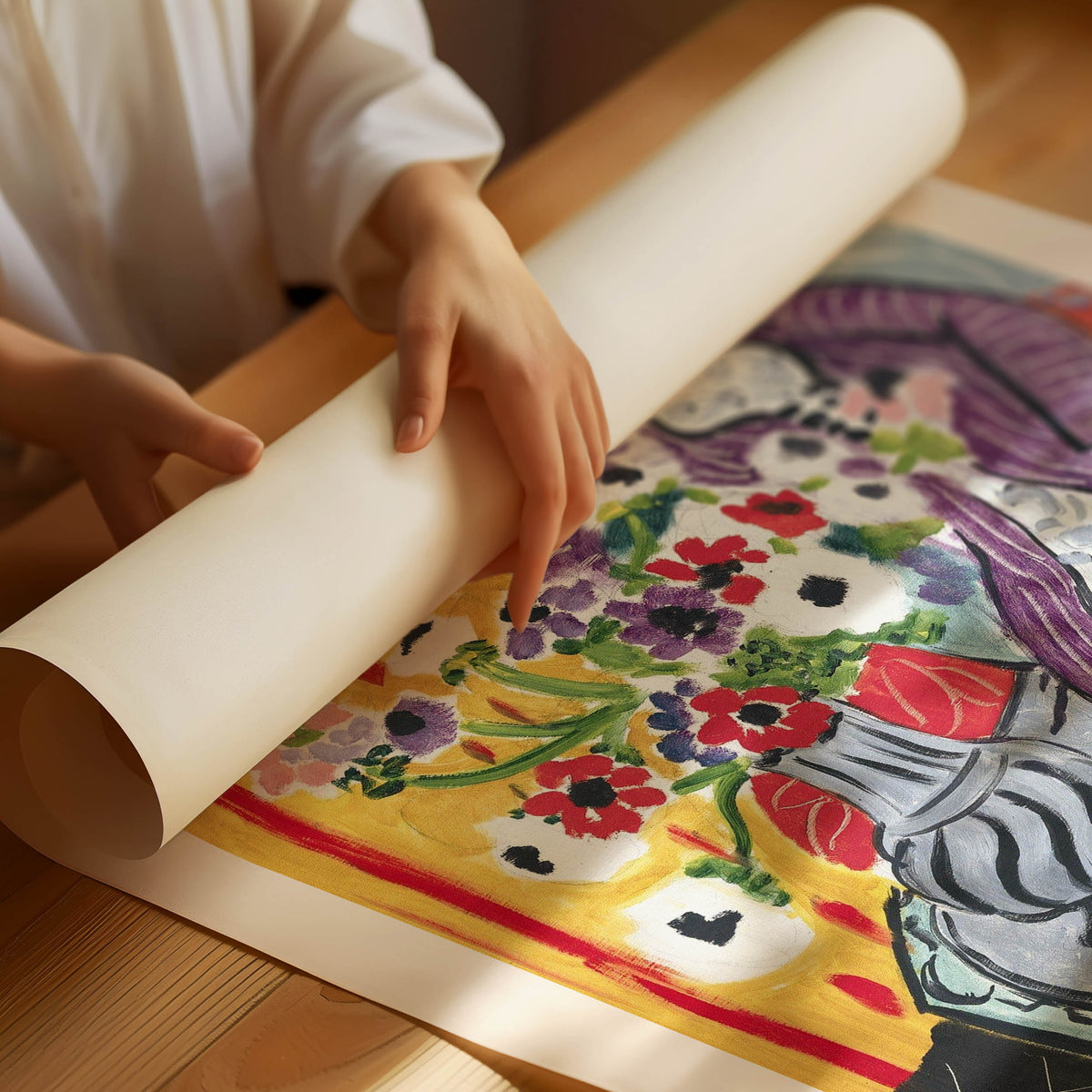 Matisse Violet Robe og Anemoner Plakat