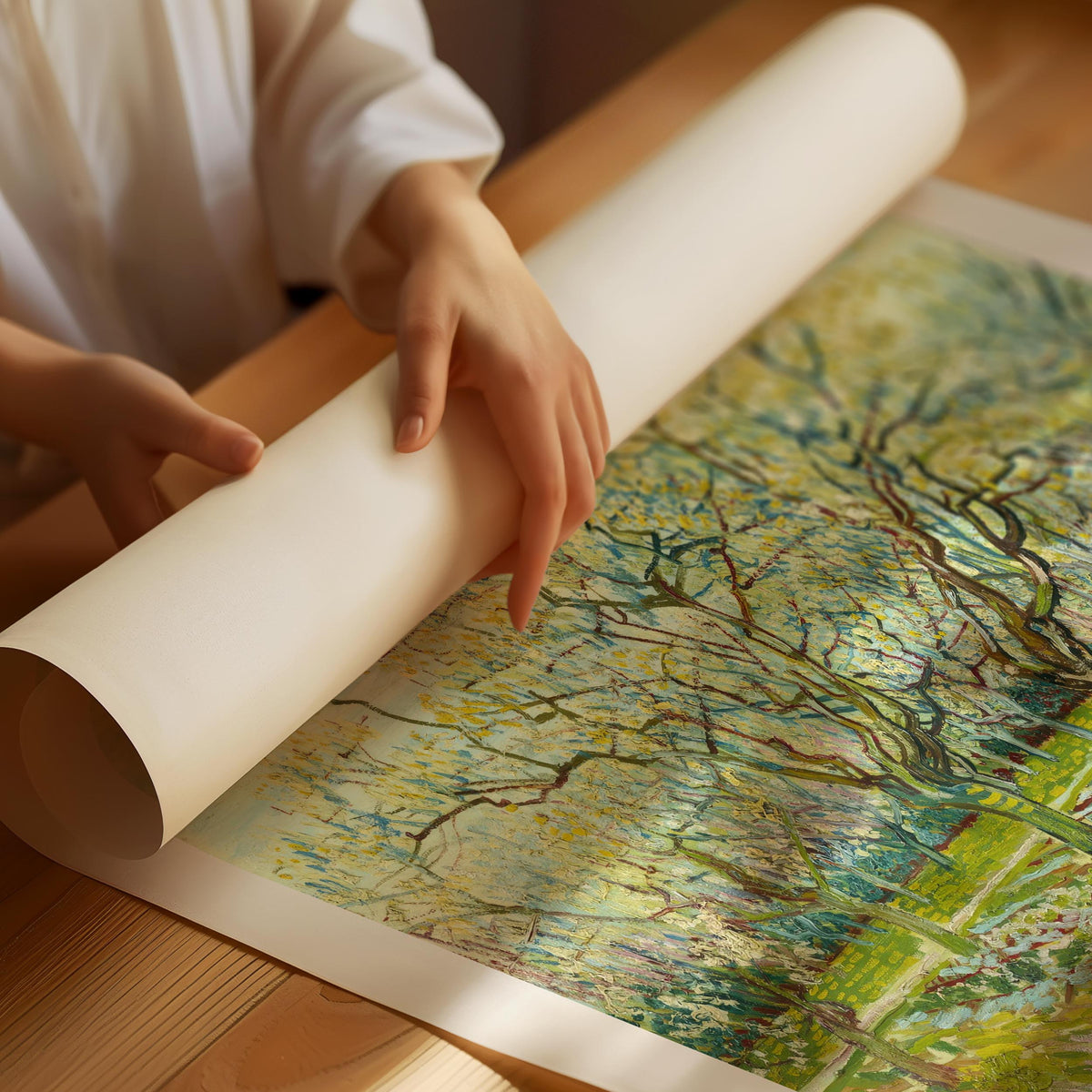 Vincent Van Gogh The White Orchard Poster