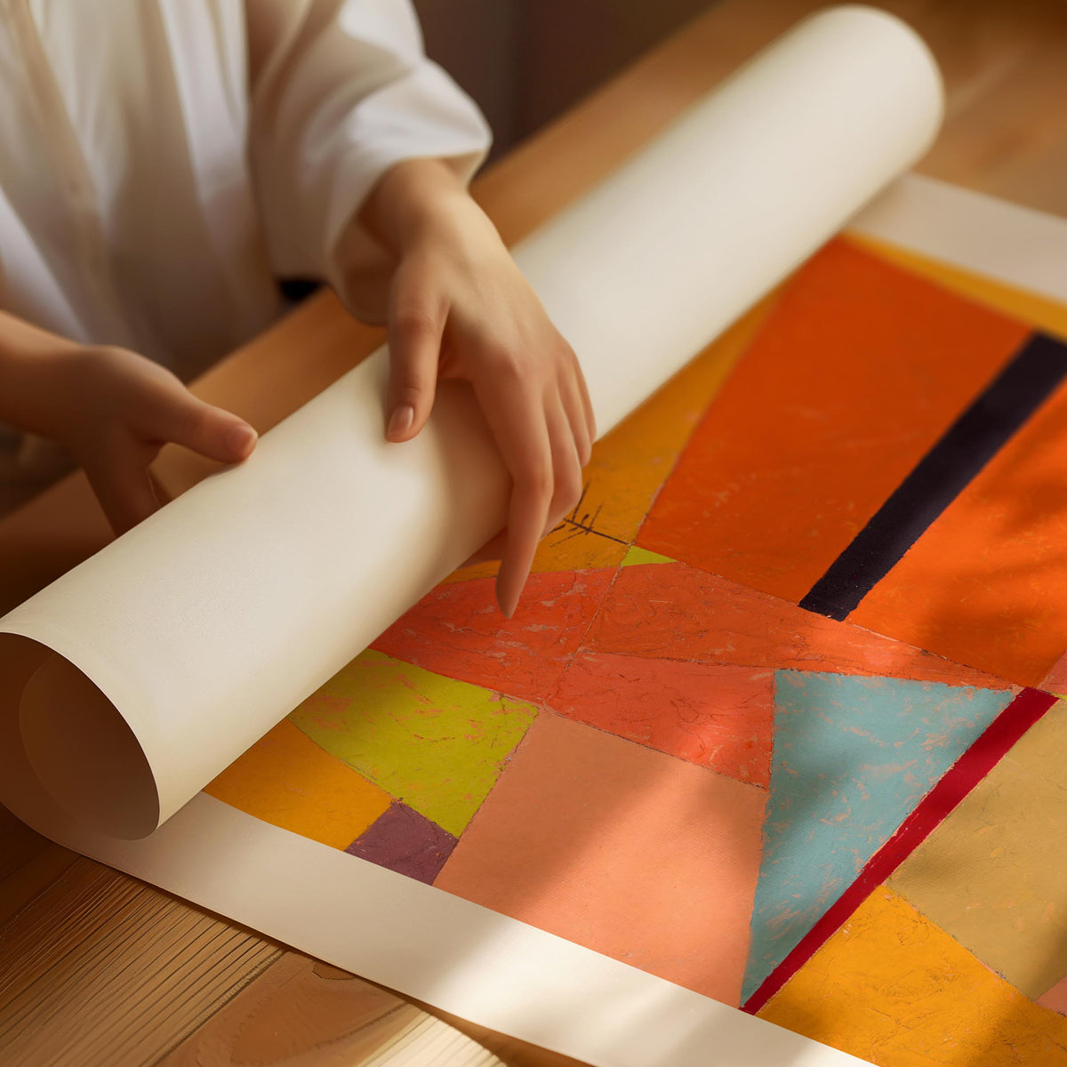 Paul Klee Colorful Landscape Poster – Joyful Mountain Composition