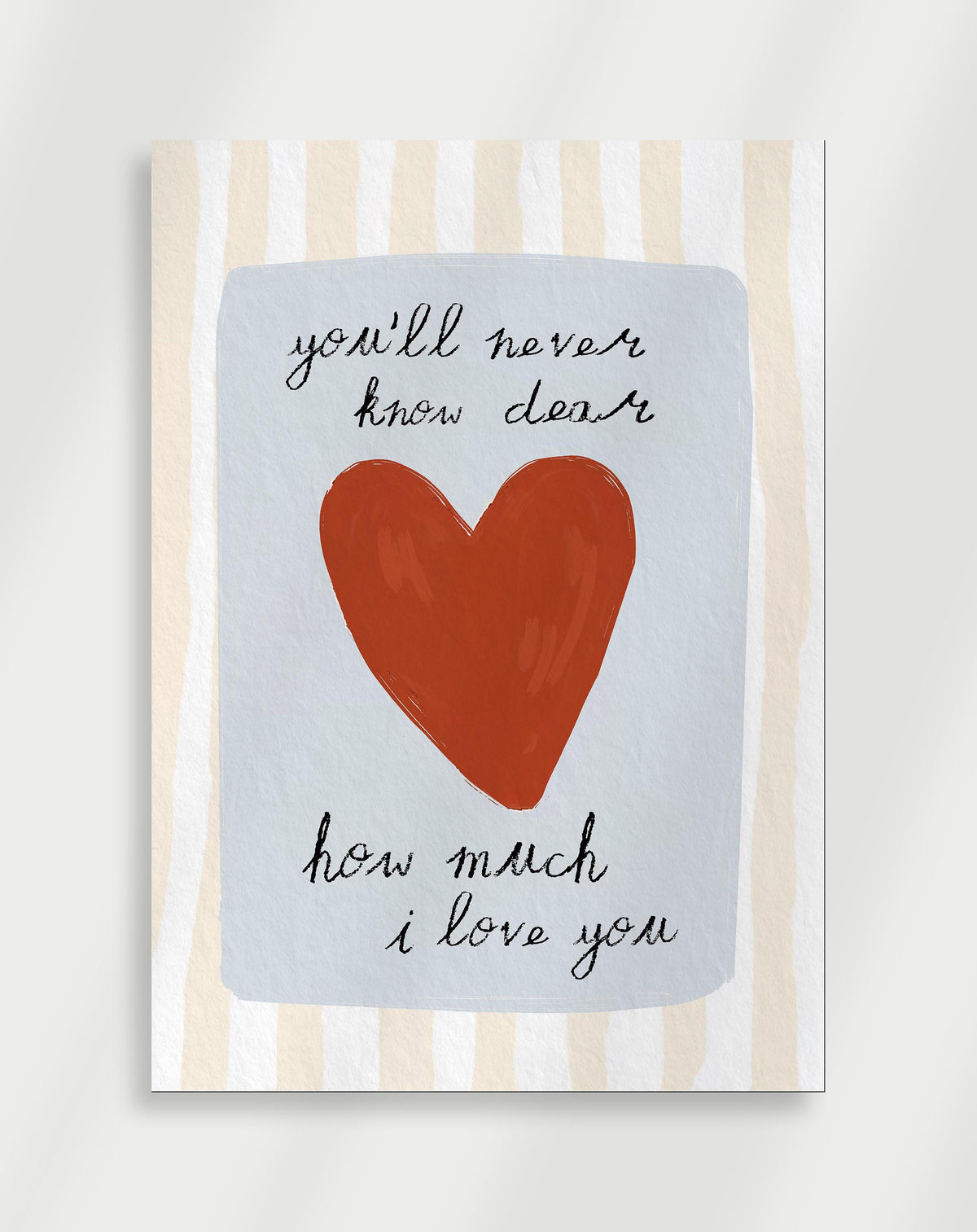Poster with a red heart