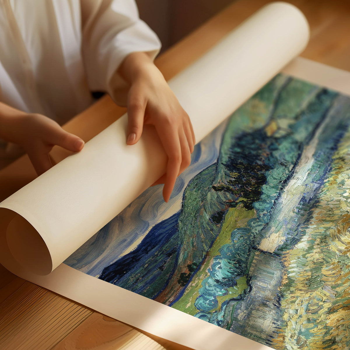 Vincent Van Gogh Landscape from Saint-Remy Poster