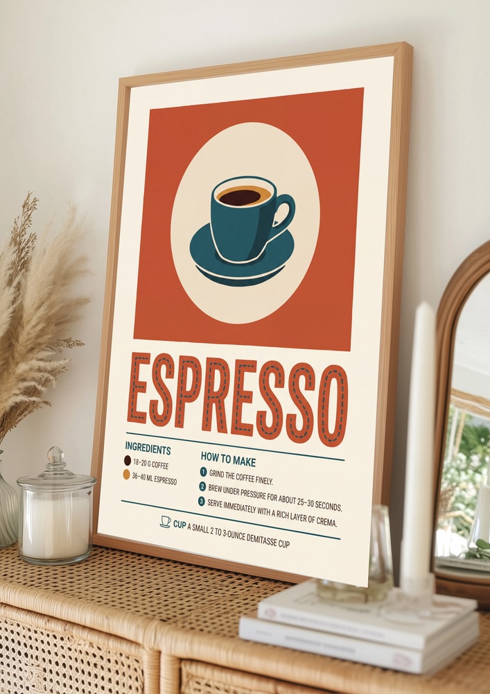Espresso Recipe Guide Poster