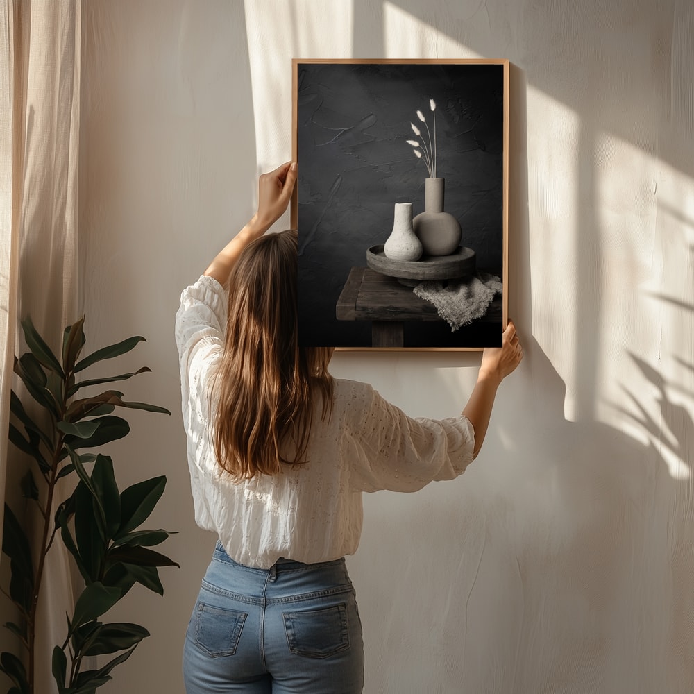 Earthy Vases Still Life Poster