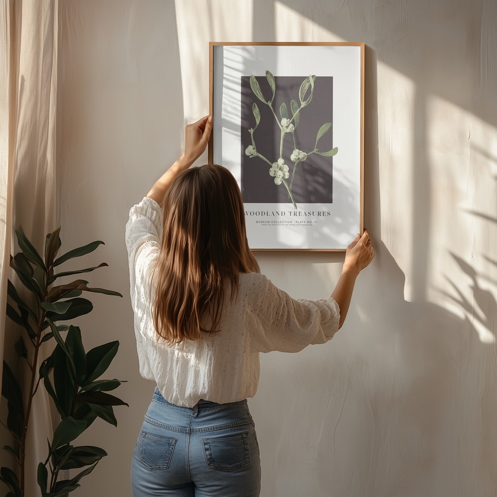 Woodland Mistletoe Study Poster