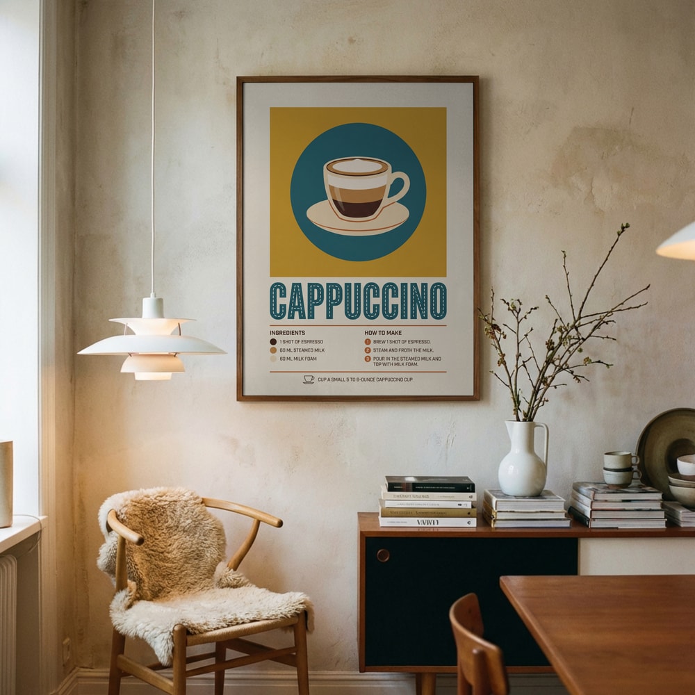 Layered Cappuccino Recipe Poster