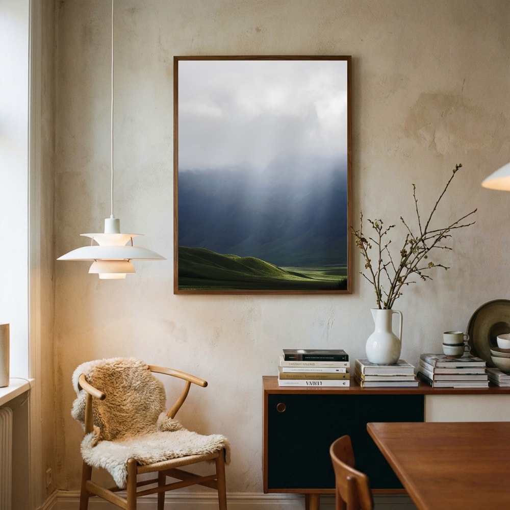Misty Mountain Sunbeams Plakat