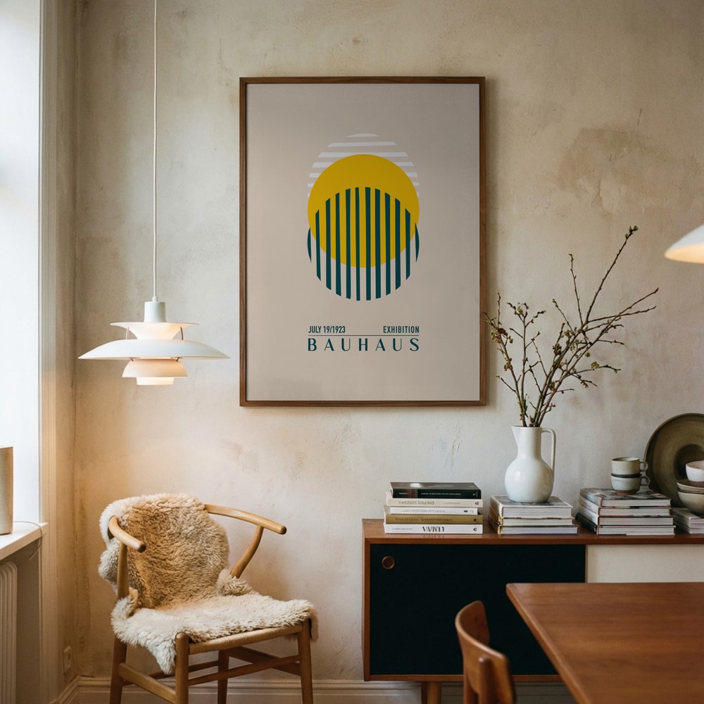 Bauhaus exhibition yellow circle Poster