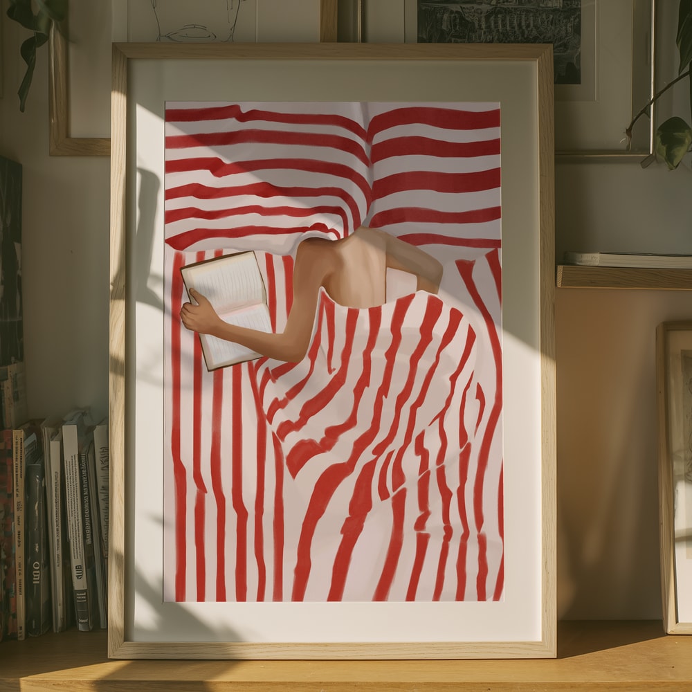 Reading In Bed Poster