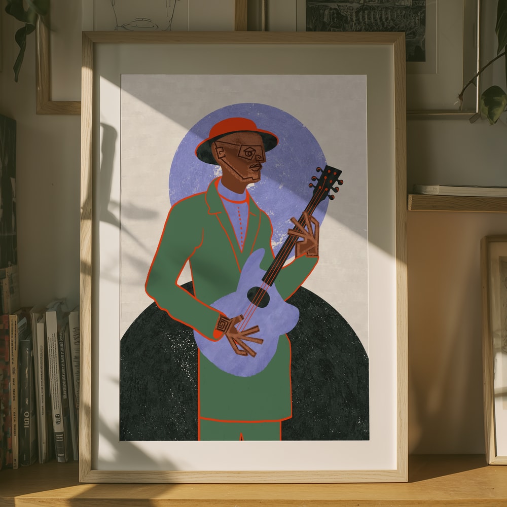 Bluesguitarist-plakat