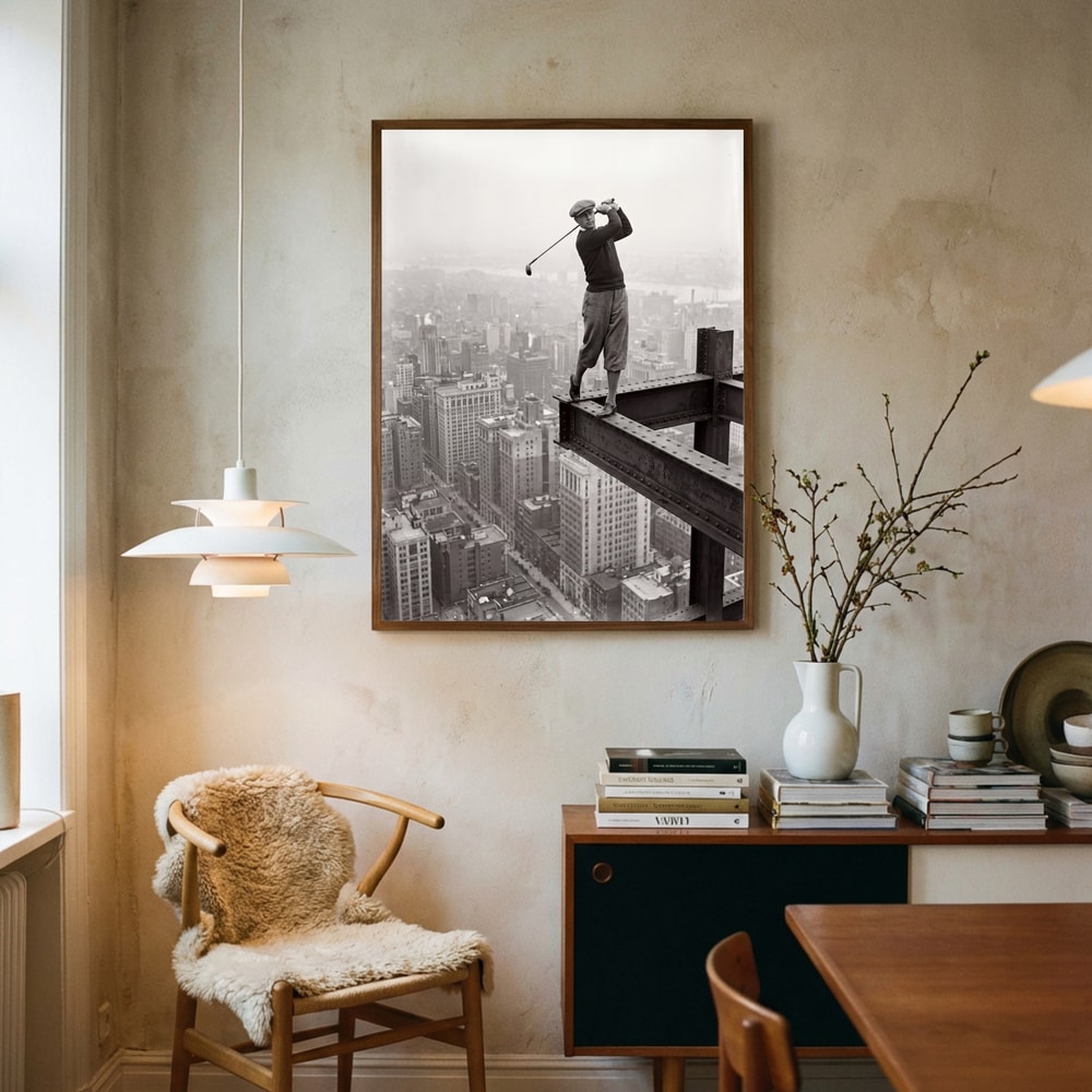 Skyscraper Golf Swing Poster