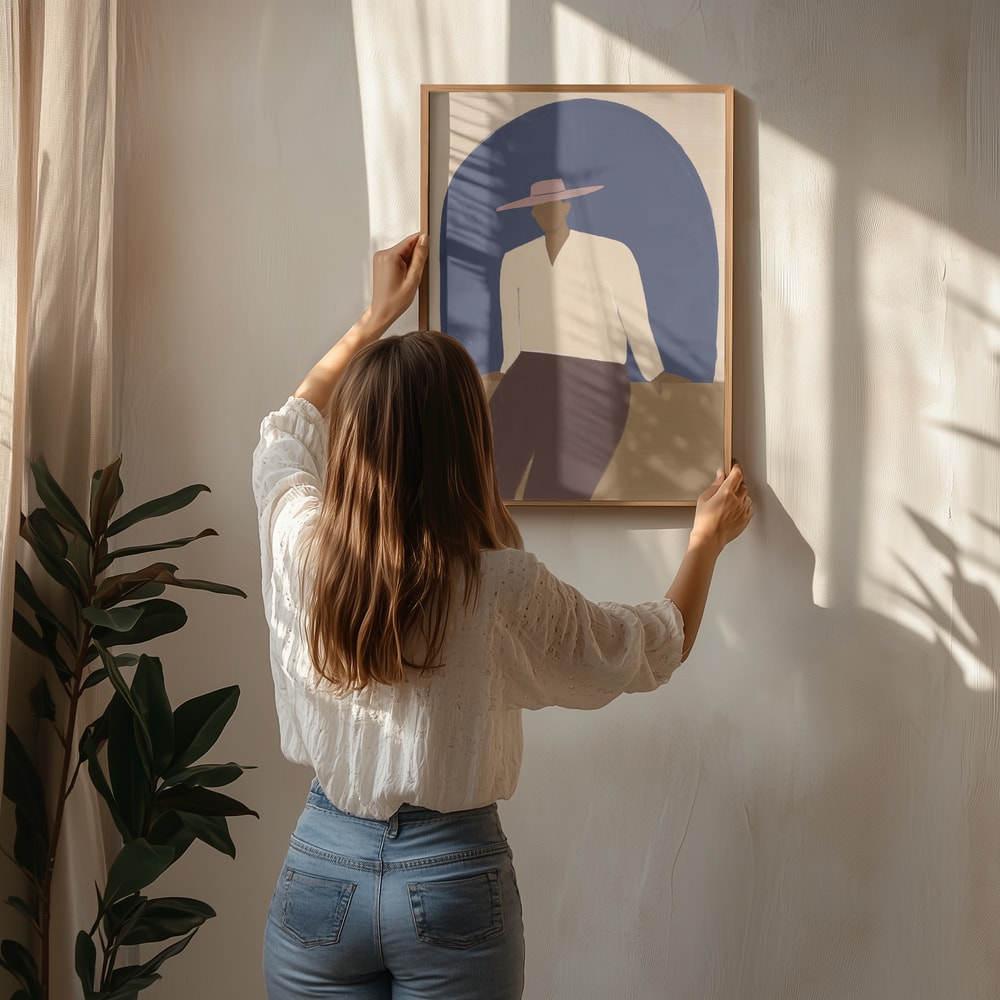 Man In Blue Arch Poster
